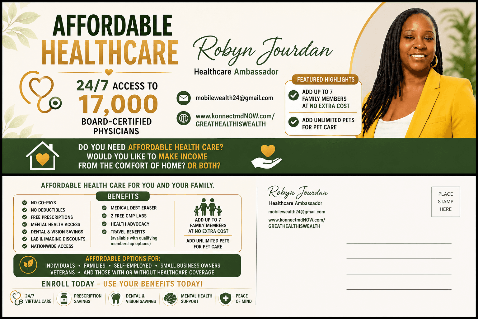 Robyn's health campaign flyer